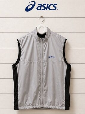 REIGNING CHAMP x ASICS Silver & Black Performance Vest – Size 2XL